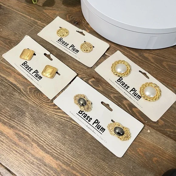 Vintage Shoe Clips Brighton Bows For Nordstrom Set Of 4 Pairs - Picture 1 of 7